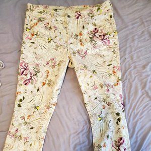 Anthropologie Pilcro Letterpress Floral Pant